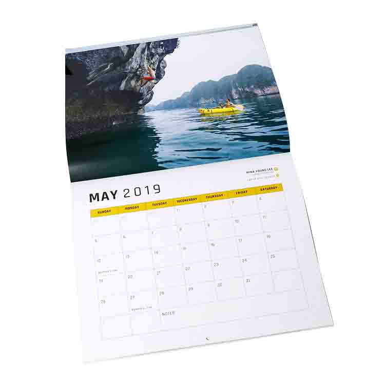 Wire Binding Art Paper Calendar